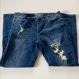Resferber distressed skinny jeans